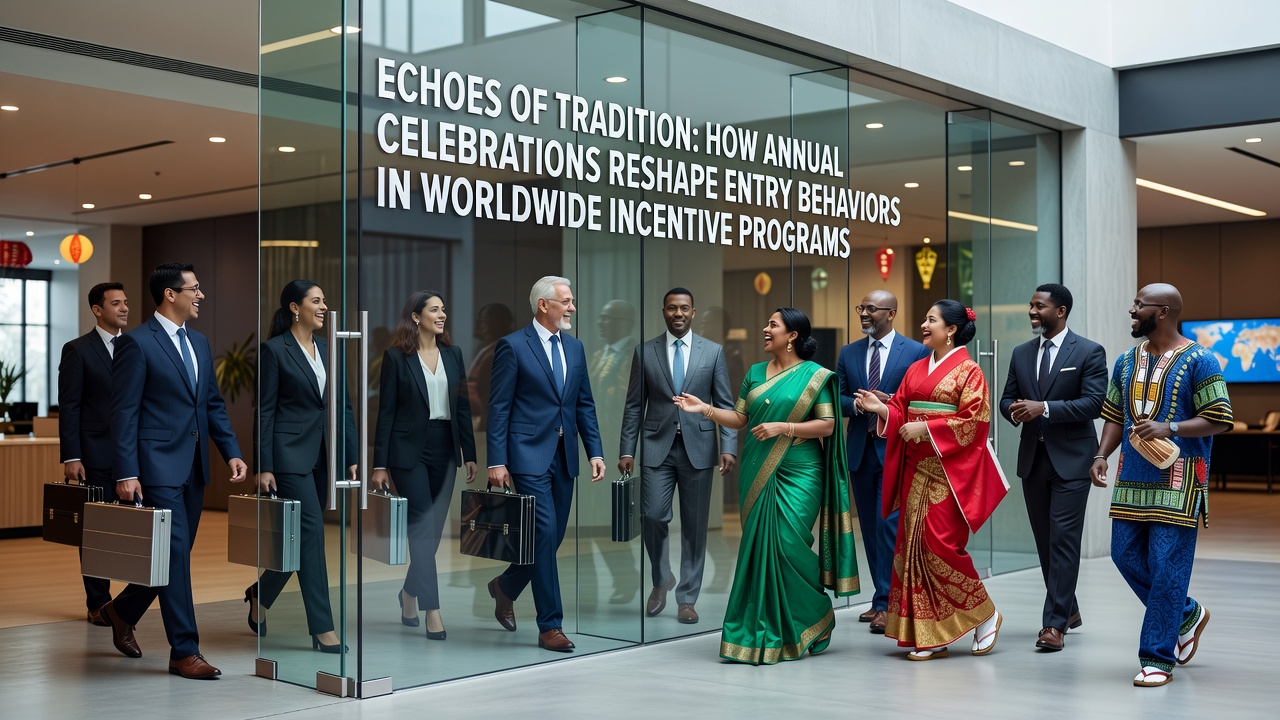 Global map showing entry pattern shifts during annual cultural celebrations in incentive programs