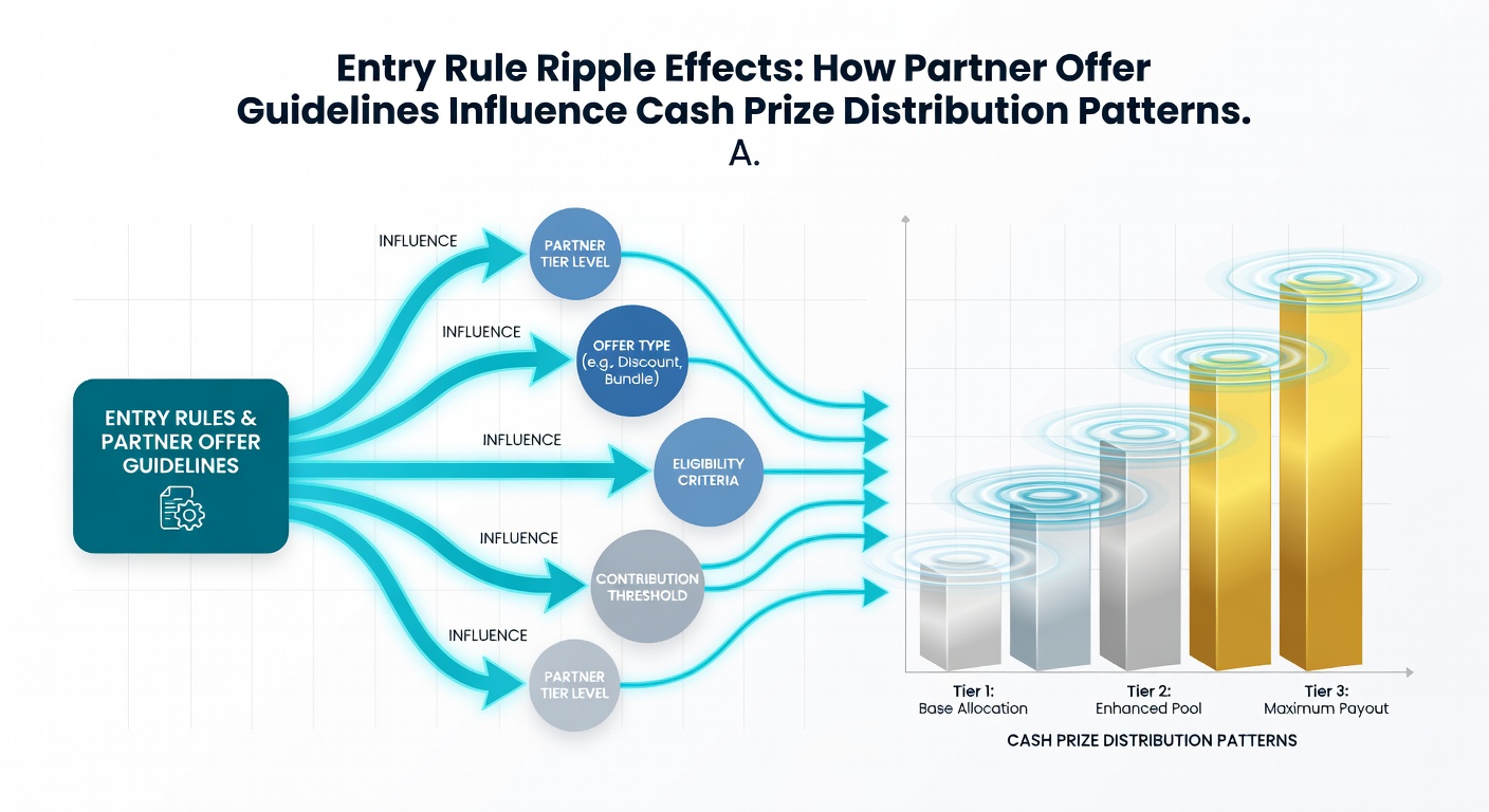 Chart showing cash prize distribution shifts due to varying partner entry rules