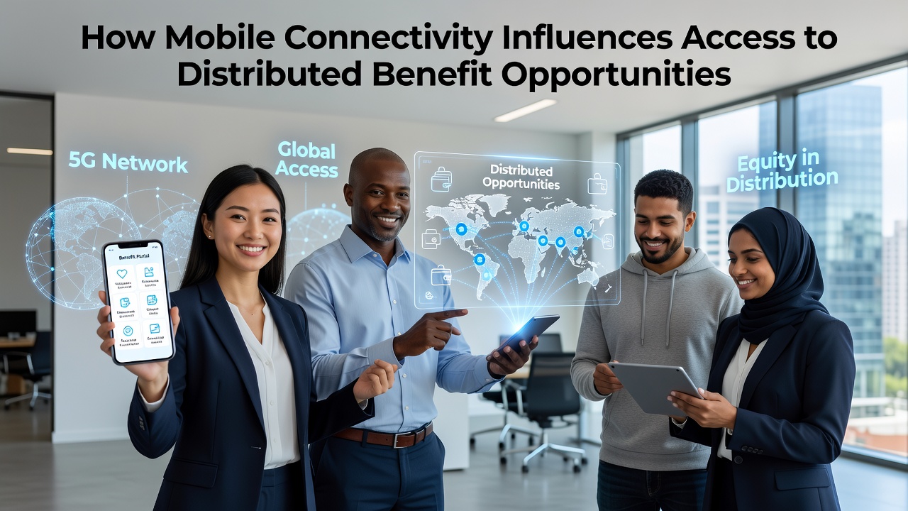 Mobile devices displaying benefit application interfaces in rural and urban settings