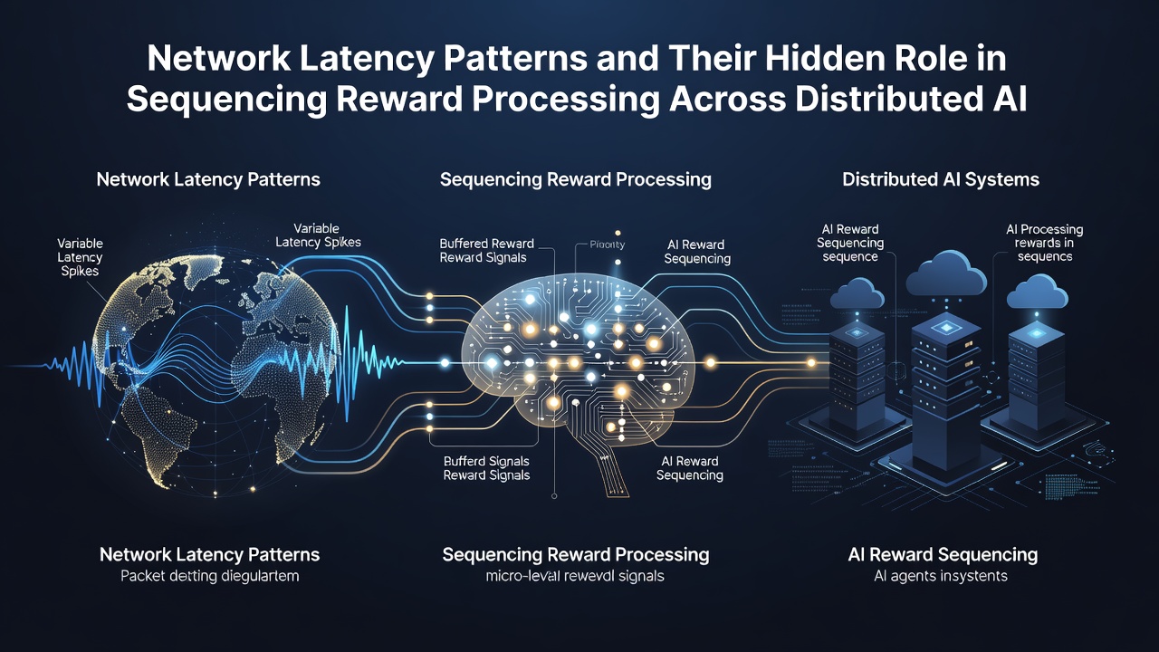 Illustration of reward processing flow influenced by varying network delays in affiliate networks
