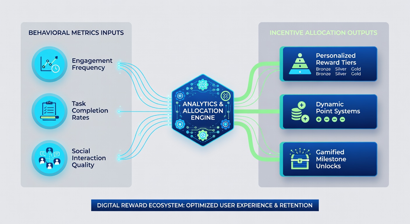 Visualization of incentive flows and user behavior clusters in reward ecosystem analytics